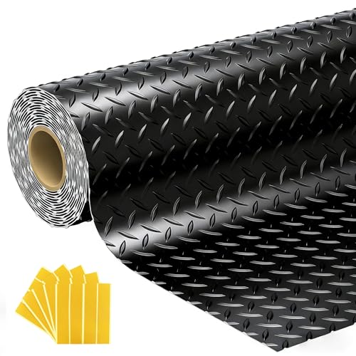 7.5x18 FT Garage Floor Mat, Flooring Roll with 20Pcs Tapes,