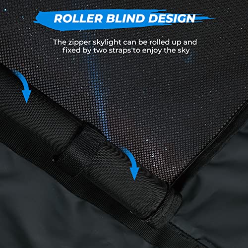 Kemimoto Soft Roof, Roof Top Compatible With Polaris General 4 1000 Xp 4 1000 2017-2023 Heavy Duty 1680D Oxford Fabric Roof 4 Seater Sun Visor Cover Accessories #TOP4