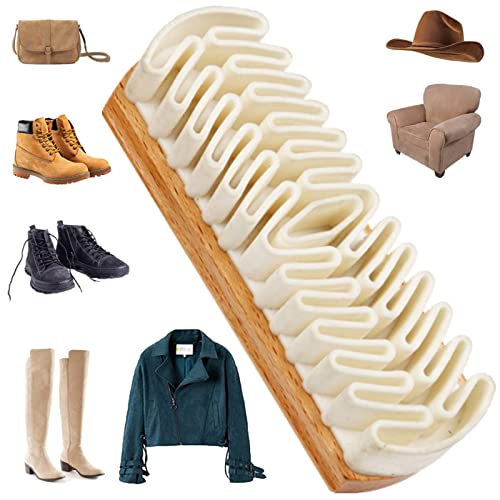 Magic TPR Suede Bürste Schuh Reinigungsbürste, Trockenbürste zur Staubentfernung, Magic Silikonbürste Holzbürste Cover