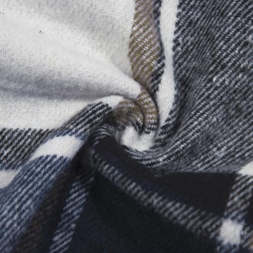 Image of Boys Girls Flannel Shirts Plaid Hoodies Fall Fashion Button Down Shirts | Long Sleeve Shirts Hooded Lightweight Jacket, Perfect for School Mornings, Leaf Piles,Camping, Bonfires, Weekend Adventures