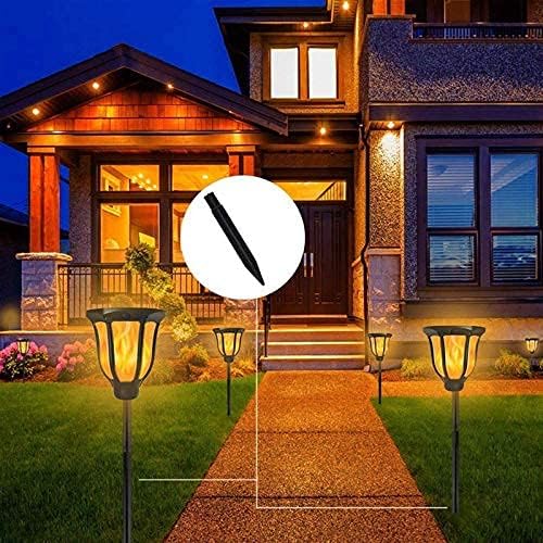 10 PCS Plastic Ground Spikes Stakes, Solar Torch Lights Spikes Replacement ABS Ground Stakes for Christmas Garden Lights (Size 8.25" x 0.826")