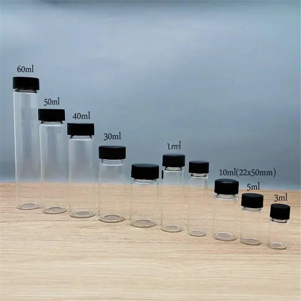Glassware Labware 10pcs/lot Lab Transparent Glass Bottles Reagent Vial With Screw Cap Inner Pad Capacity 10/15/20/30/40/50/60ml(50ml)