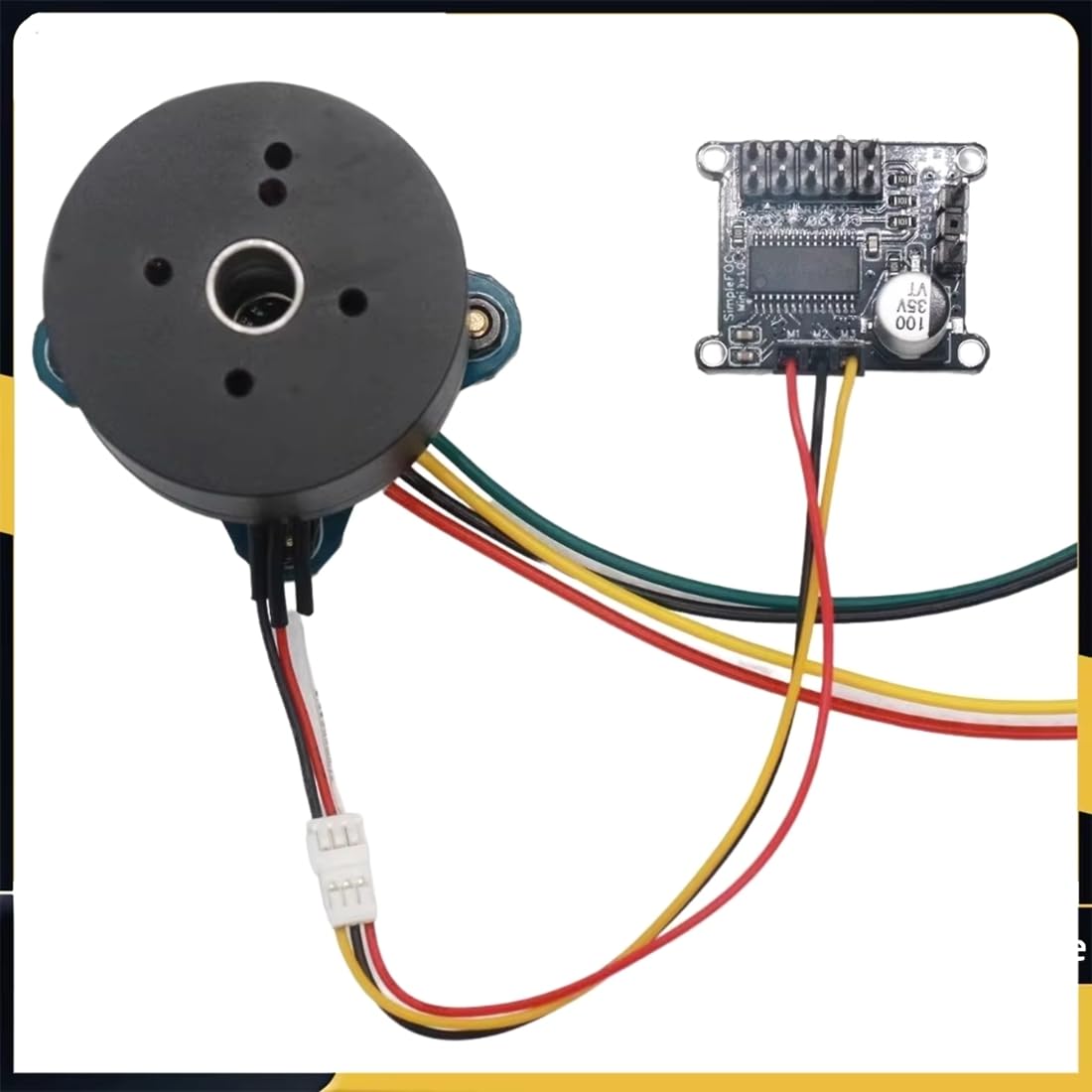SimpleFOC Mini Simplefocmini Treiberplatine 2804 Außenläufer BLDC Motor Kit mit AS5600 Magnetencoder, Neodym-Magnet Hohl