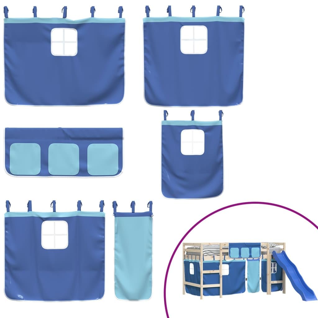 Tomostar Rideau pour Lit Mezzanine, Rideau Ciel pour Lit Superposé Enfant Bleu Polyester