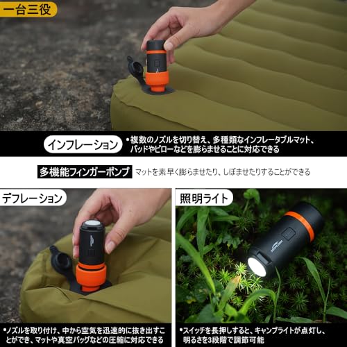 Soomloom フィンガーポンプ 電動エアポンプ