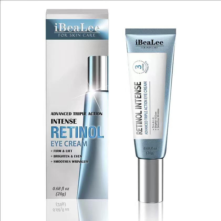 Eye Cream for Anti-Aging–Triple Action Formula with Hyaluronic Acid to Smooth Wrinkles, Brighten Dark Circles,Reduce Puffiness,and Firm Under Eye Skin–Non-Greasy,Gentle for All Skin Types,Men & Women