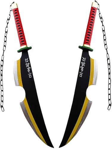 Miniatura 1 de Espada de anime para cosplay de 31 pulgadas, hoja Samurai Tengen Uzui de espuma de fantasía, Katana Demonio Tanjiro para Halloween, versión corta