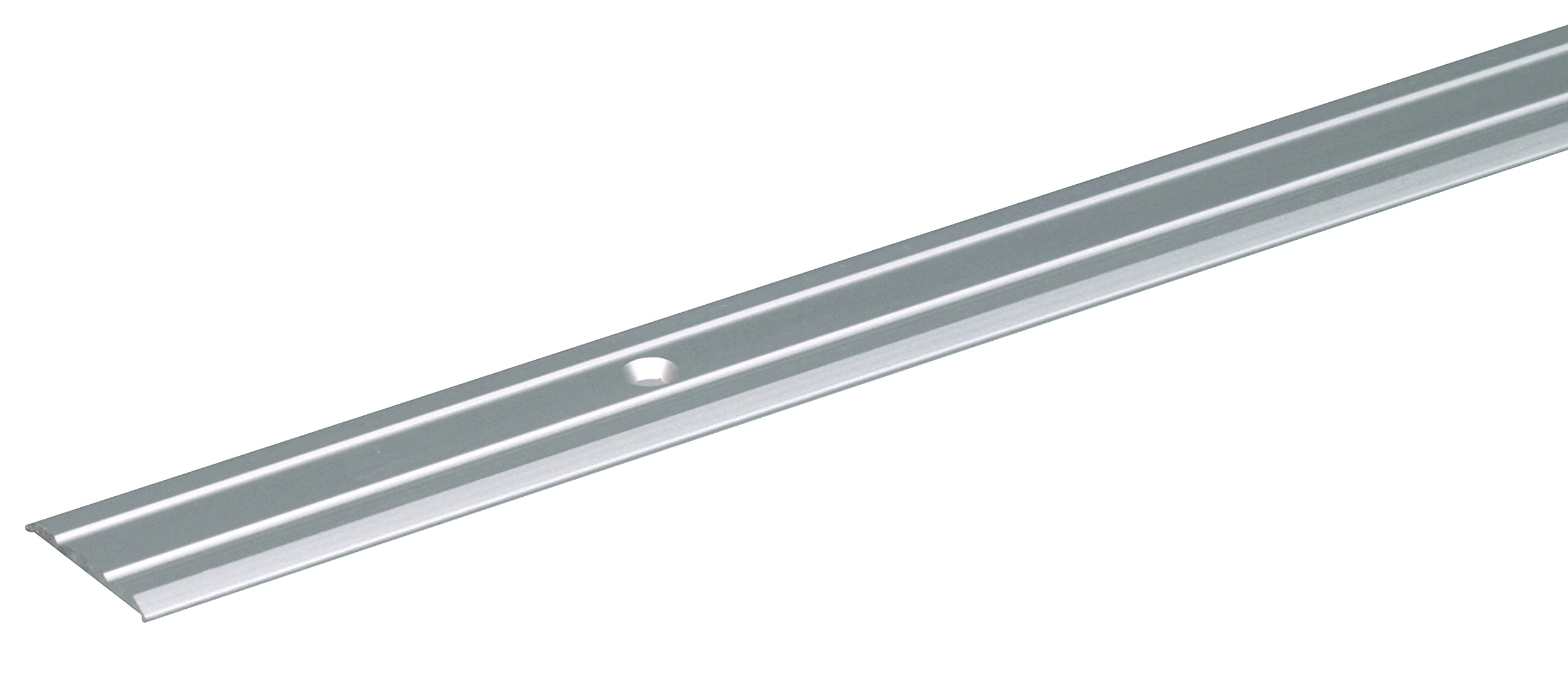 Barre de seuil percée en aluminium argent Alberts 900 x 38 mm