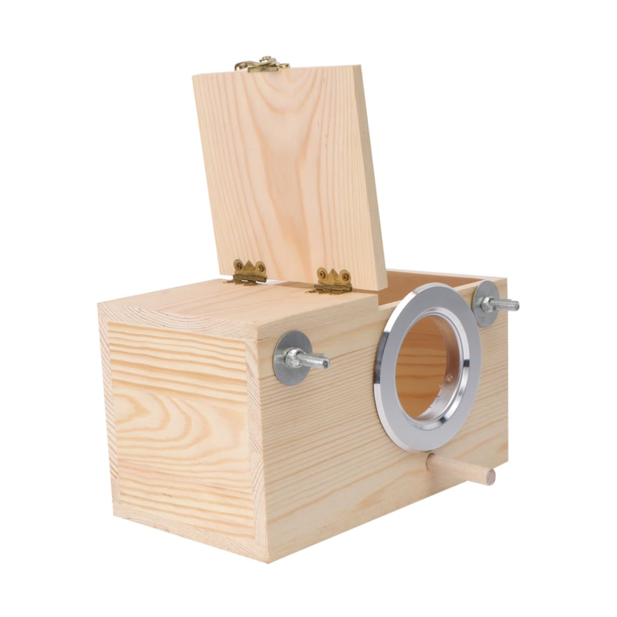 Caja de Cría para de Madera Maciza para Exterior Nido Decorativo para Jardín Mediano Madera de Pino Natural Resistente Pintura para Pajareras Exteriores y Decoración de Aves