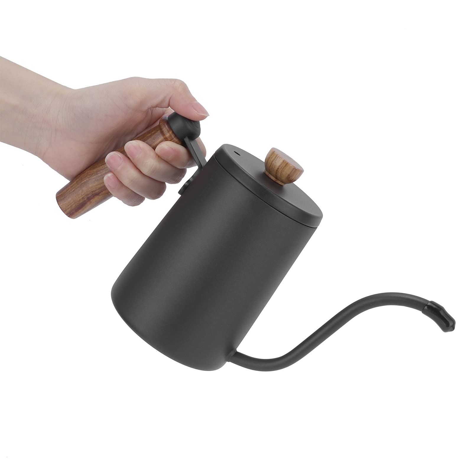HMTE Cafetera para Verter, cafetera Duradera en Uso para la Cocina del hogar. (Juego Negro de 7 Piezas)