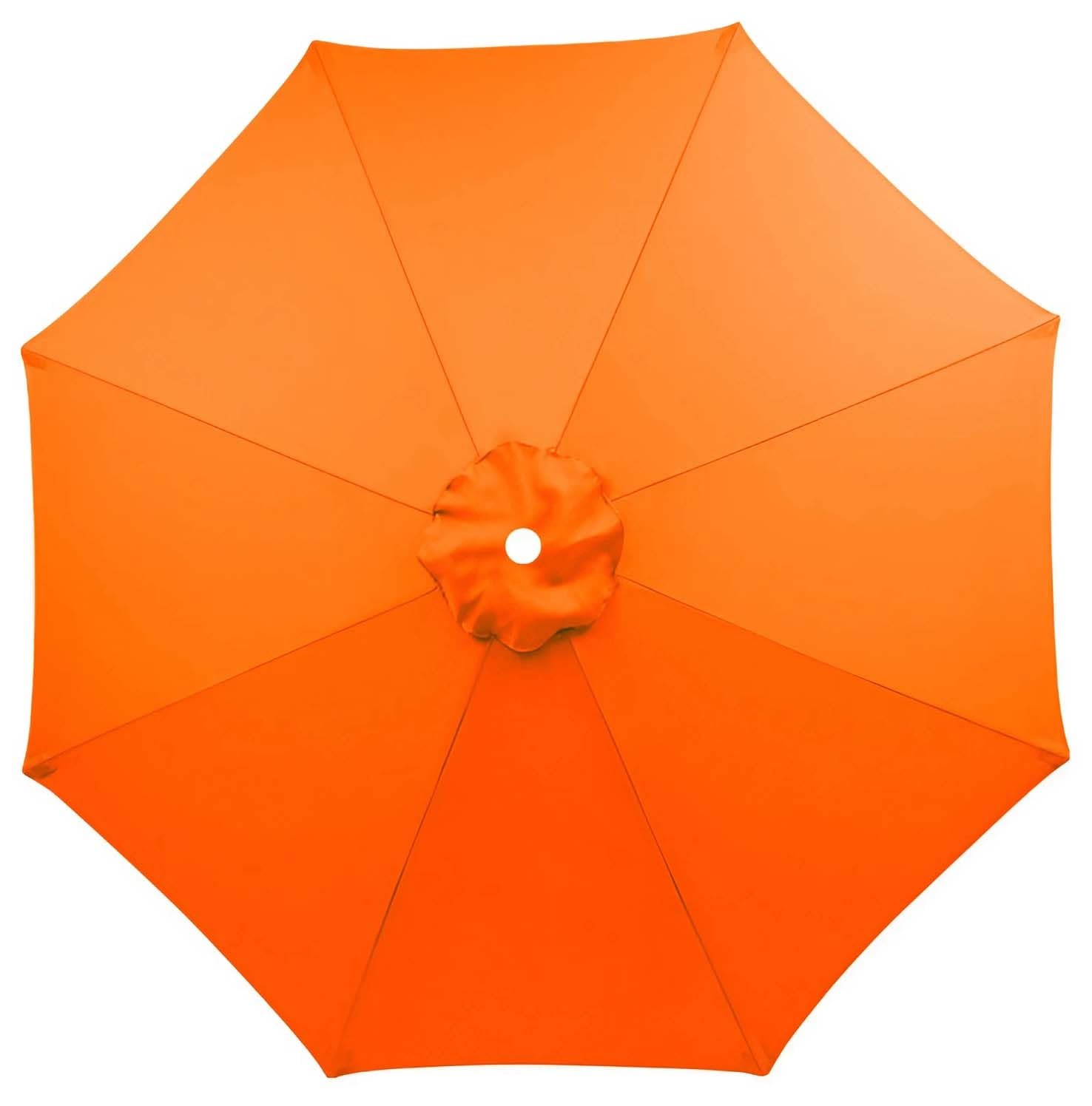 YSPZDQ Replacement Parasol Canopy UV Protection & Waterproof, 6/8 Ribs Universal Fit, Polyester Garden Patio Umbrella Cover, Washable Pool Shade Fabric(Orange,6 Ribs - 2 M)