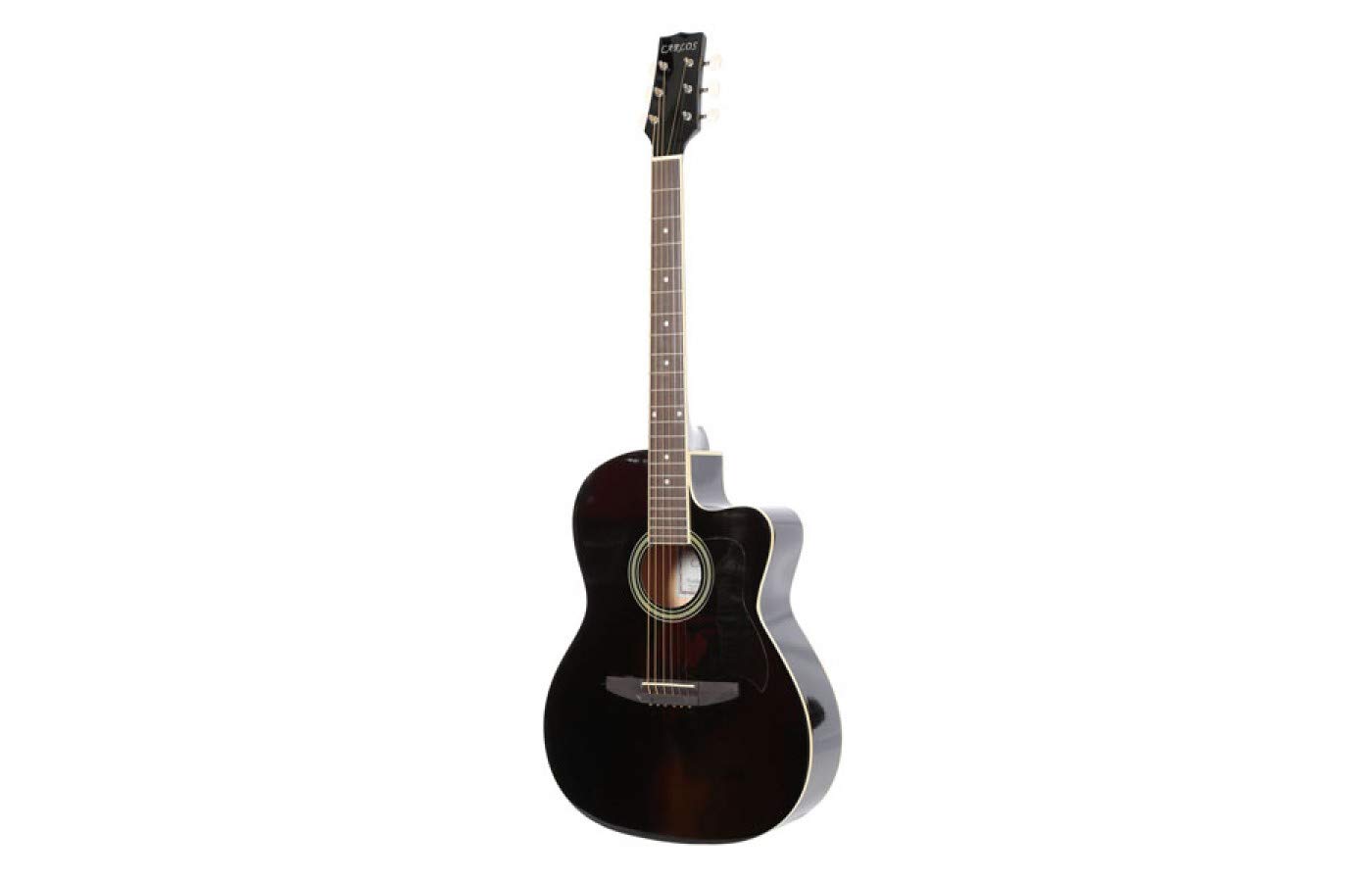 ギター Carlos guitar CUSTOM ORDER ST LEFT HAND Carlos Acoustic Guitar Include Soft Case (C901 - Black): Buy