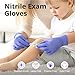 SwiftGrip Disposable Nitrile Exam Gloves, 3mil, Medium, Box of 100, Violet Nitrile Gloves Disposable Latex Free for Medical, Cleaning, Cooking & Esthetician, Food-Safe, Powder-Free, Purple