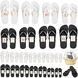 KisSealed Flip Flops for Women Men,24 Pairs Flip Flop Sandals,Guests Hotel Slippers with Size Cards and Bags for Pool Beach Wedding