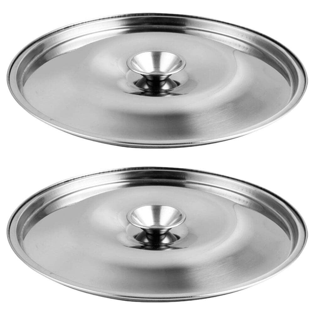 Couvercle universel en acier inoxydable 12,7 cm Yardwe pour mini casserole et tasse (Lot de 2)