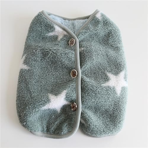 BT Bear Fat Dog Clothes,Dog Big Chest Polar Fleece Pet Winter Warm Coat Jacket for Cats Small Dogs Medium Dogs Pug French Bulldog (S,Green) - Image 2