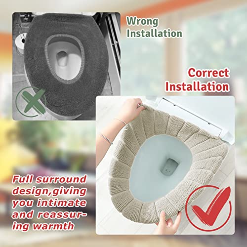 image for Legigo 5 Pack Thicker Bathroom Toilet Seat Cover Pads- Soft Warmer Toi