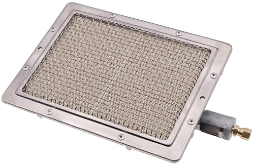 METER STAR Quemador de gas propano para barbacoa, pieza de repuesto, elemento calefactor por infrarrojos (220 x 170 mm)