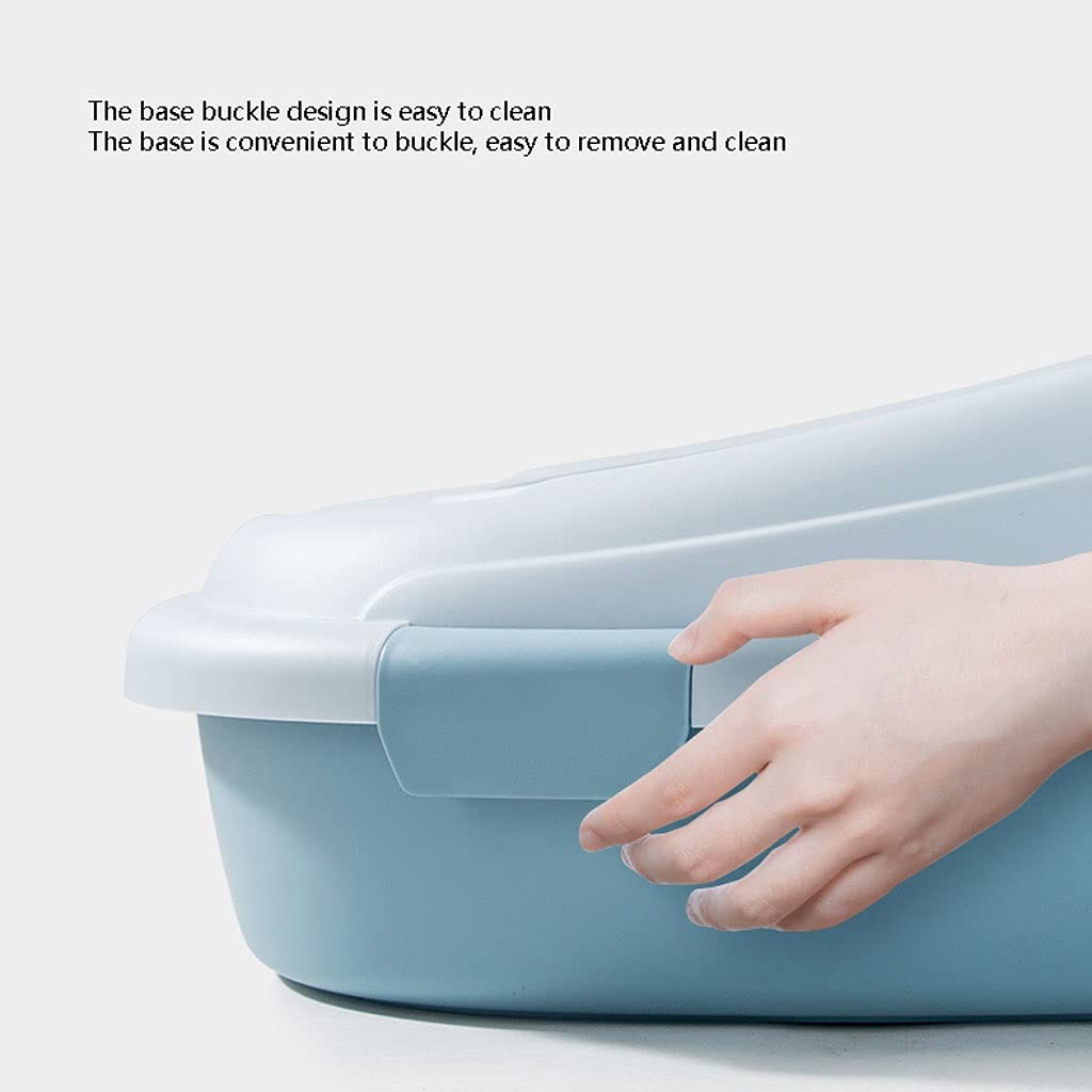 TOMYEUS Lettiera per Gatti Scatola di lettiera Semi-allegata Grande Box Deodorante a Prova di Spruzzi WC Semplice e Facile da Pulire for lettiere Gattino Toilette per Gatti (Size : F)