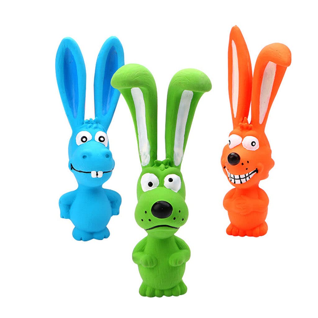 Pet Screaming Rabbit Toys, Latex Squeaky Sound Dogs Cats Toy Useful and Attractive