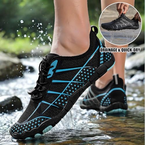 Image of Hike Barefoot Shoes Womens Men,Unisex Barefoot Water Shoes Breathable, Anti-Slip Hiking Footwear for Athletic Wide Toe Shoe Footwear for Hiking, Walking, Running, Yoga, and Water Sports