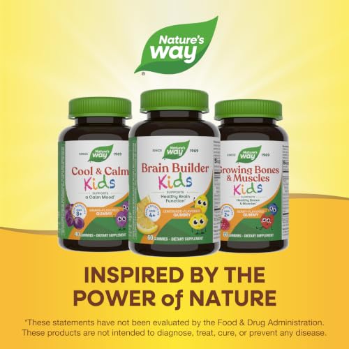 Nature's Way Kids Brain Builder Gummies, Ages 4+, Lemonade Flavored, 60 ct - image 7