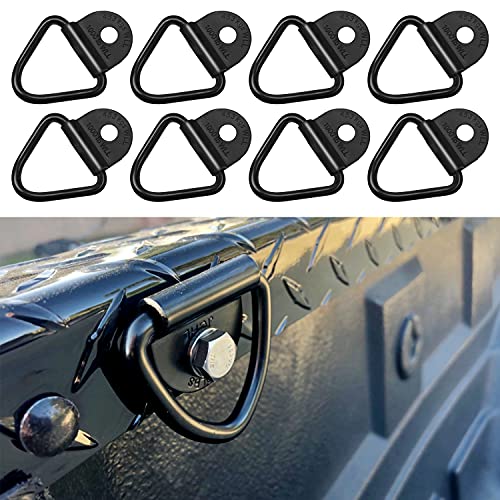 Sporthfish Cargo Tie-Down Anchors,8-Pack Black Steel V-Ring Bolton Trailer Cargo Tie Down,For Trailers,Trucks And Warehouses Replacement For D-Ring Plastic Flush Mount Pan Fitting Tie Down #TOP2