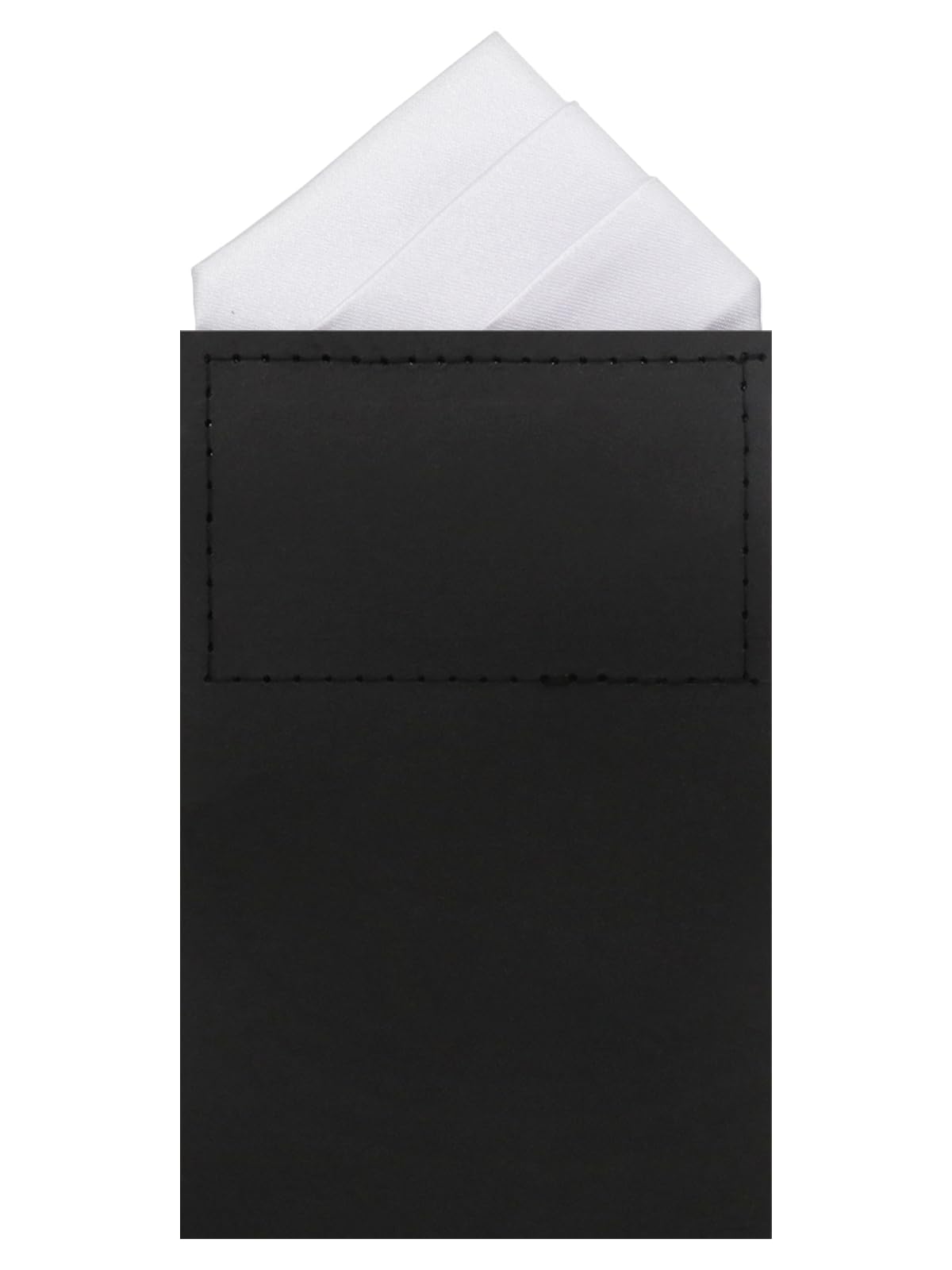 Luckyvestir Pocket Squares for Men Prefolded, Mens Handkerchiefs on Card, White Black Pocket Square for Suit Jacket Tuxedo