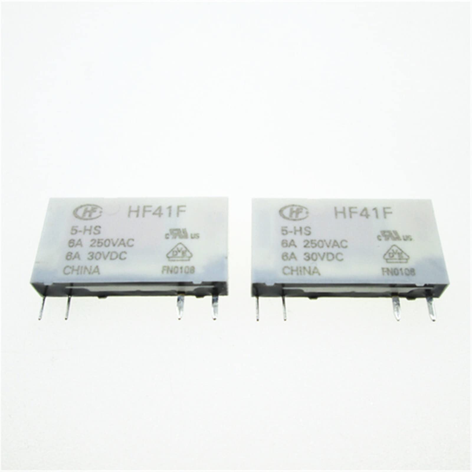 AERBNYEQP 10pcs Relay HF41F 5-HS HF41F-5-HS HF41F-5 5VDC 5V DIP4