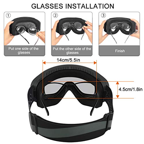 Findway Ski Goggles,Snowboard Goggles for Men Womens Ladies Over Glasses OTG Magnetic Interchangeable Spherical Lens,Anti-fog 100% UV Protection - Image 4