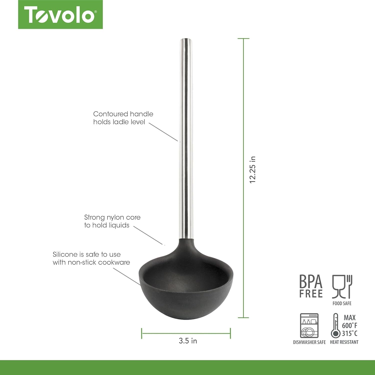 Tovolo 81-9943 Chochla silikonowa - węgiel drzewny
