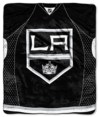 Northwest NHL Los Angeles Kings Unisex-Adult Raschel Throw Blanket, 50" x 60", Jersey Legacy