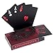 Produktbild hopewey Playing Cards Spielkarten für Texas Holdem Poker Schwarze Wasserdichtes Pokerkarten Plastik Spielkarten aus PVC Profi Premium RED