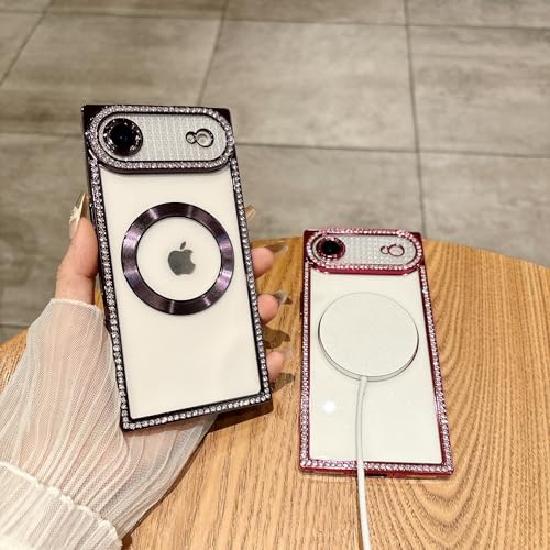 Coque transparente pour iPhone 17 Air magnétique compatible MagSafe dorée - 7