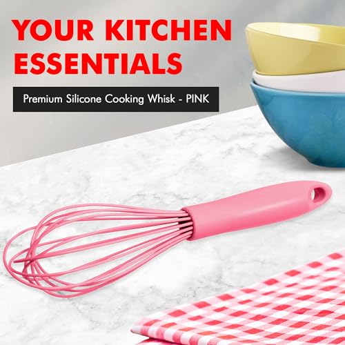 Image of Chef Craft Premium Silicone Wire Cooking Whisk, 10.5 inch, Pink