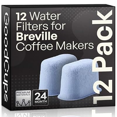 12 Water Filters for Breville Espresso Machines - Replacement Charcoal Filters for Breville Coffee Makers (BWF100 Compatible)