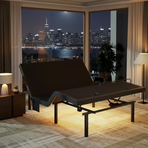 Marsail Queen Adjustable Bed Frame with Head & Foot Incline,...