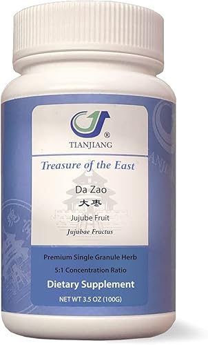 Treasure of The East, Fruta de azufaifo - Da Zao (5:1 Gránulos concentrados de extracto de hierbas, 3.53 oz)