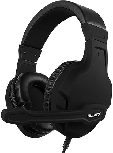 NUBWO U3 35mm Gaming Headset for PC PS4 PS5 Laptop Xbox One Mac iPad Nintendo Switch Games Computer Game Gamer Over Ear Flexible Microphone Volume