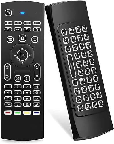 Retoo Air Mouse Remote con teclado 2,4 GHz portátil inalámbrico controlador universal ideal para Windows XP Vista 7 Mac Linux Android para PC portátil Android TV Box Smart TV TV