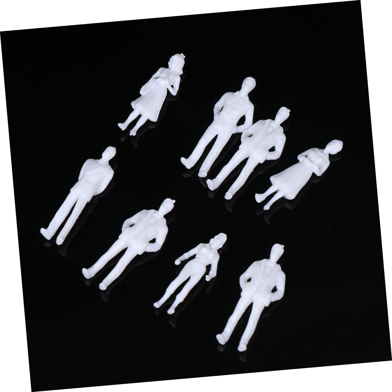 GARVALON 150pcs Miniature Lifelike White People Figures for DIY Sandbox Decoration Scale for Miniature Landscapes Dollhouses and Model Train Layouts