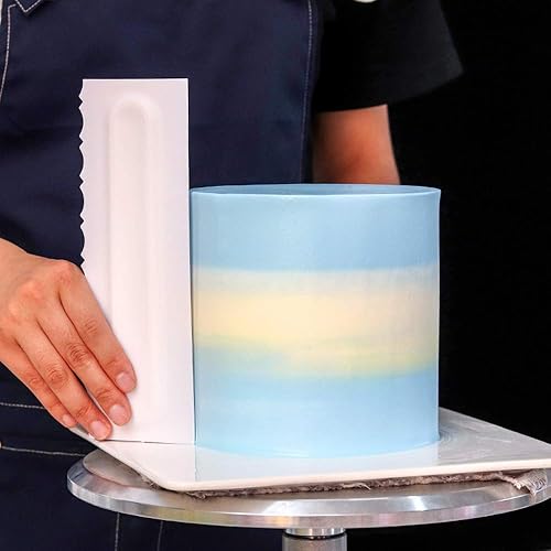Miniatura 7 de 4 unids/set de raspador de pastel decoración de plástico diente de sierra peine mousse mantequilla crema pastel herramientas de borde de dientes de