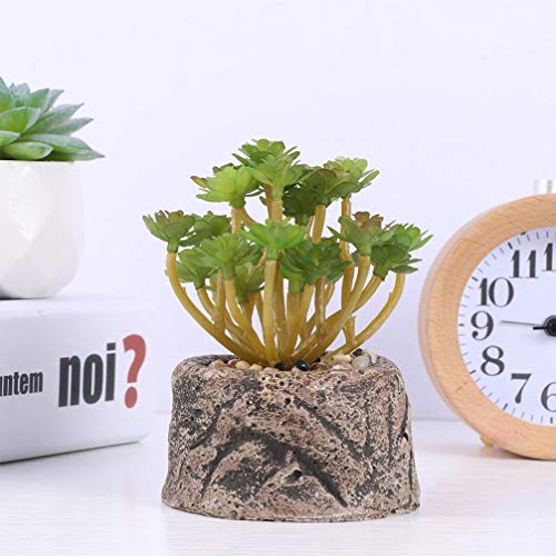 KESYOO 2 Pcs Plantas Suculentas Artificiais Em Vasos Criativo Mini Decoração Suculenta para Simulaçã