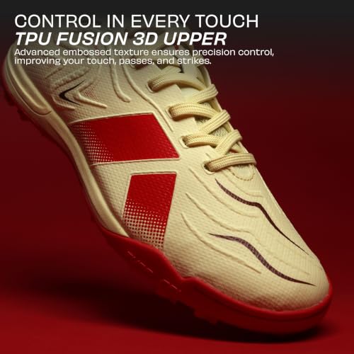 Image of Nivia Ashtang 3.0 Turf Football Shoes for Men & Women, TPU Fusion Upper with 3D Embossed Grip, High-Performance Rubber Outsole for Turf Control & Speed