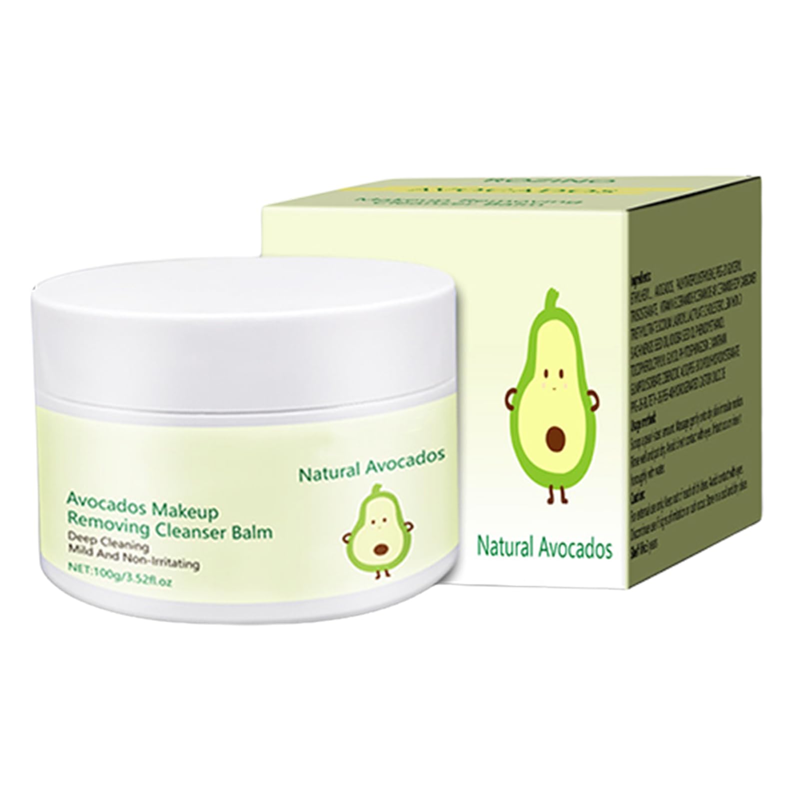 Bálsamo Desmaquillante - Bálsamo exfoliante facial de aguacate,Bálsamo limpiador de maquillaje hidratante de limpieza profunda natural de 3,52 oz para todo tipo de piel, piel sensible Jacekee