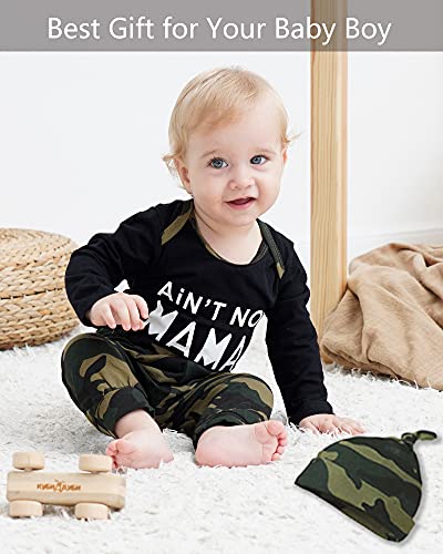 Image of NZRVAWS Newborn Baby Girl Clothes Long Sleeve Ruffle Romper Bodysuit Floral Halen Pants Bowknot Headband 3pcs