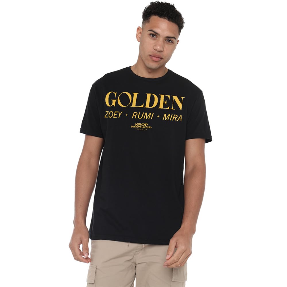 Kpop Demon Hunters Huntrix Golden Names Unisex T Shirt, Black, XX-Large