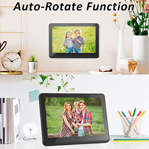 Digital Photo Frame Wifi Digital Picture Frame Kimire 1920X1080 Touch Screen, Support Thumb Usb Drive And Sd Slot, Music Player, Alarm Clock, Share Photo And Video Via App, Cloud, Email(10Inch Black) #TOP1