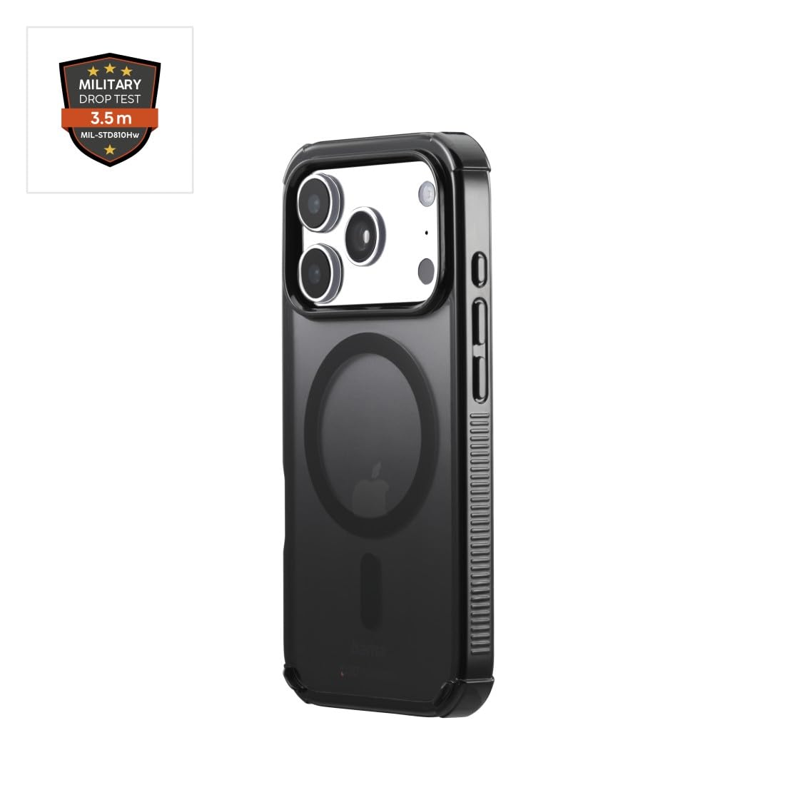 Hama Coque iPhone 17 Pro Extreme Protect MagSafe (D3O Bumper Incassable, Anti-Chocs, Resistant aux Chutes 3.5m, Anti Jaunissement, Bords Surélevés, Coque magnétique Chargement Induction) Noir