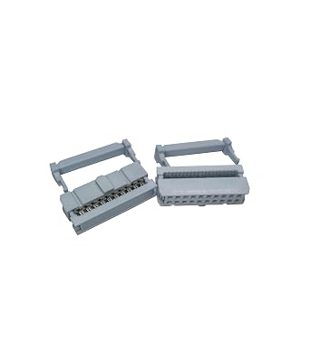 20Pcs 20-Pin Female IDC Crimping Head 2.54mm Pitch Connectors for FC-20P Flat Ribbon Cable Grey